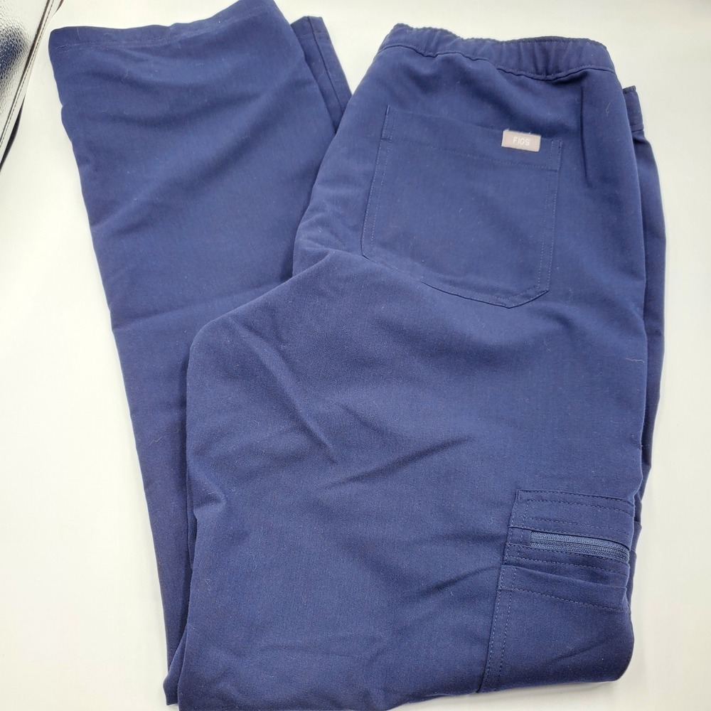 FIGS Technical Collection Navy Blue Scrub Pants Medium Straight Leg